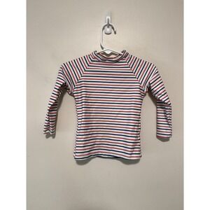 Minnow Navy Red Stripe Rashguard Size 1 (12 Months)